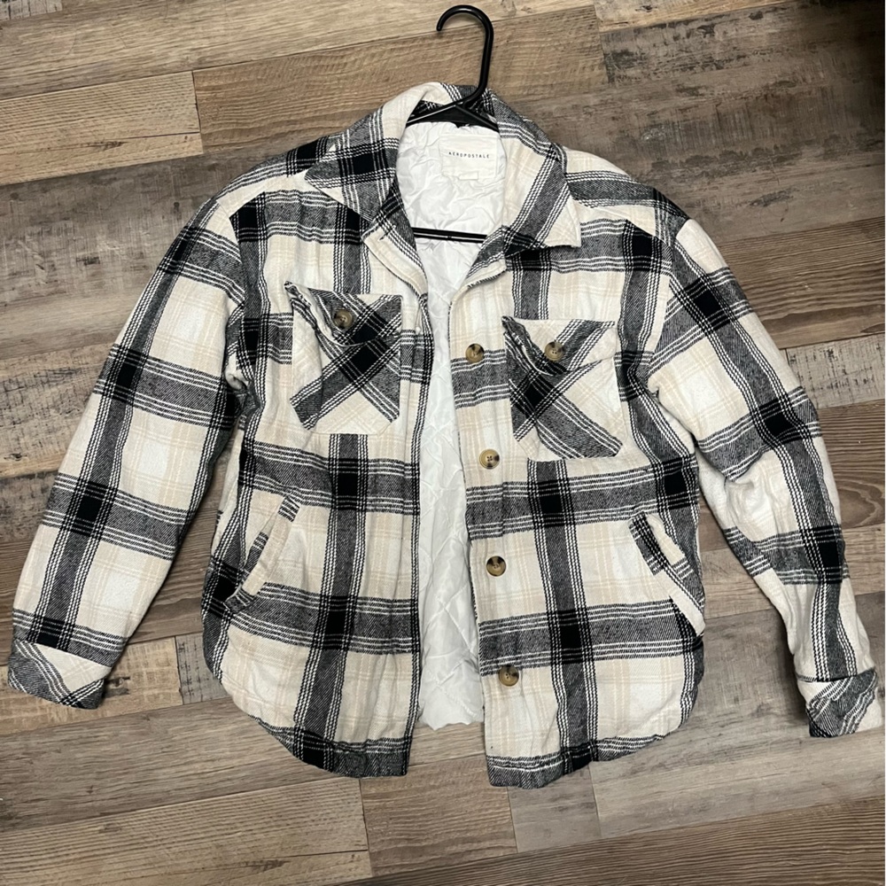 Plaid Button-Up Jacket